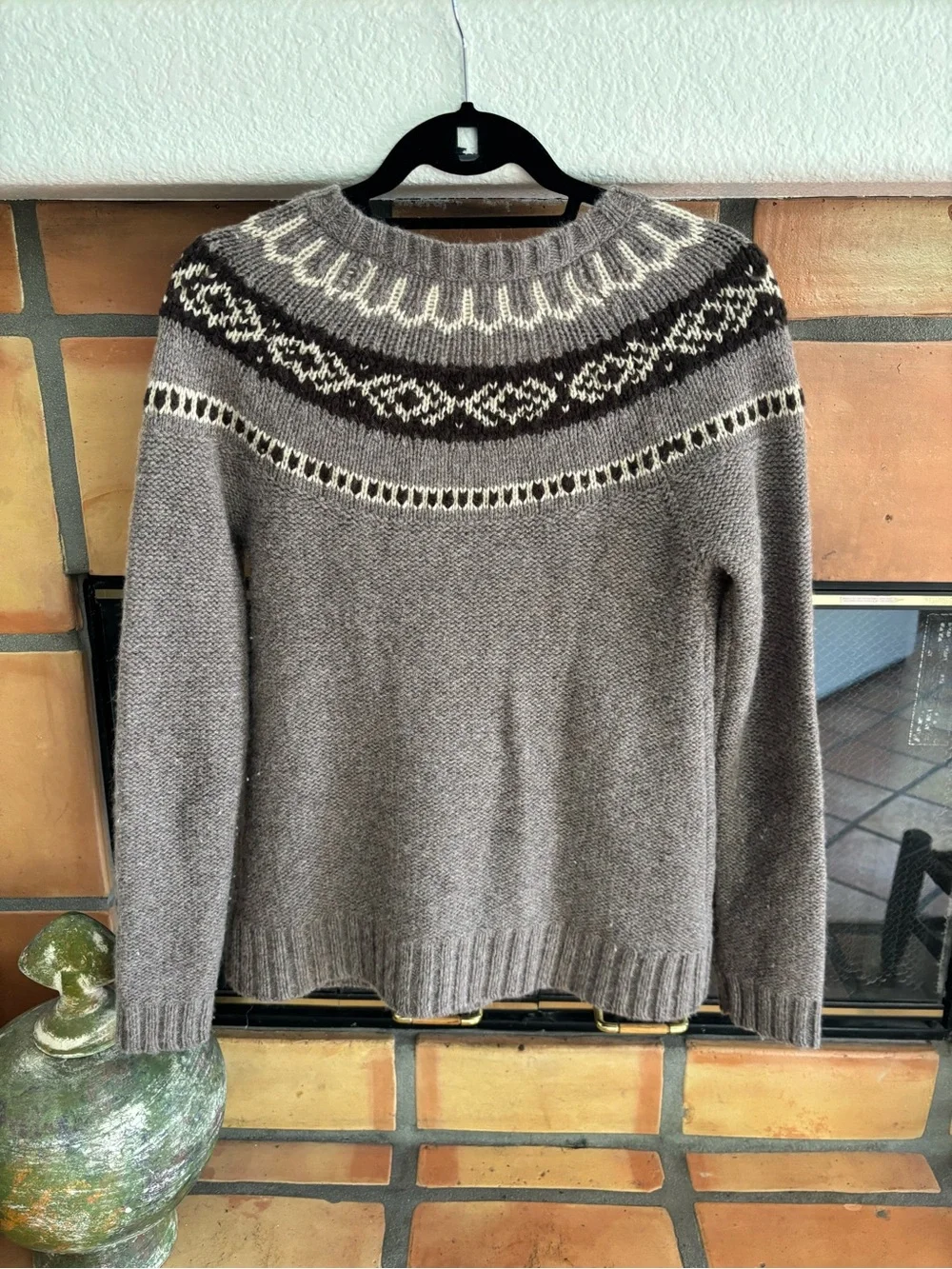 Vintage Free People Bohemian sweater: wool/alpaca blend with lace details